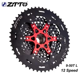ZTTO MTB 12S 9-50T XD Cassette 9T XD Cassette Black 532g 556% RANGE 12S 9-50T L Cassette Steel 12 Speed Freewheel Sprocket XD K7