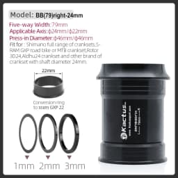 BB79 Bottom Brackets Axis 24mm Fit for Cervelo Bike Frame Pressfit 46mm Ceramic Bearing Adapt For SRAM GXP /SHIMANO Chainring