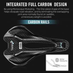 RYET 3D Printed Bicycle Saddle Ultralight Carbon EVA 245x145mm Bike Seating Part MTB Gravel Road Bike Seat Cycling Cushion