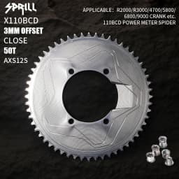 PASS QUEST SPRILL X110BCD AXS 3mm offset (4-bolt AERO) Round Narrow Wide Chainring