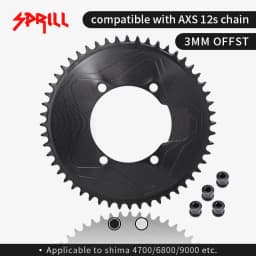 PASS QUEST SPRILL X110BCD AXS 3mm offset (4-bolt AERO) Round Narrow Wide Chainring