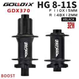 GOLDIX M370 Hub Ratchet 36T HG XD MS Disc Card Brake Mountain Bike Hub Bearing Bicycle Hubs 32 Holes Black 8/9/10/11/12Speed
