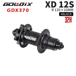 GOLDIX M370 Hub Ratchet 36T HG XD MS Disc Card Brake Mountain Bike Hub Bearing Bicycle Hubs 32 Holes Black 8/9/10/11/12Speed