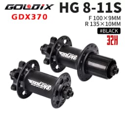 GOLDIX M370 Hub Ratchet 36T HG XD MS Disc Card Brake Mountain Bike Hub Bearing Bicycle Hubs 32 Holes Black 8/9/10/11/12Speed