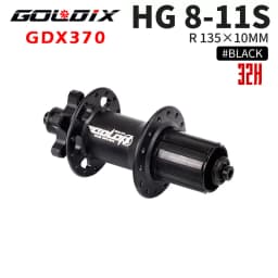 GOLDIX M370 Hub Ratchet 36T HG XD MS Disc Card Brake Mountain Bike Hub Bearing Bicycle Hubs 32 Holes Black 8/9/10/11/12Speed