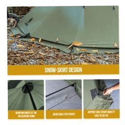 OneTigris Northgaze TC Chimney Tent Terylene Cotton Outdoor Teepee Hot Tent for Adventurers Hiking Camping 3 Season Tent