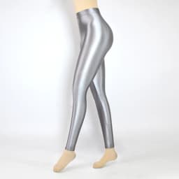 2021 Sexy Satin Glossy High Waist Sport Women Fitness Shiny Yoga Pants Tights Leggings High Elastic