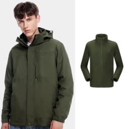 GOLDEN CAMEL Hiking Jackets Women 3 In1 Detachable Heated Fleece Jacket for Men Winter Coats Waterproof Windbreakers Clothes