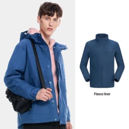 GOLDEN CAMEL Hiking Jackets Women 3 In1 Detachable Heated Fleece Jacket for Men Winter Coats Waterproof Windbreakers Clothes