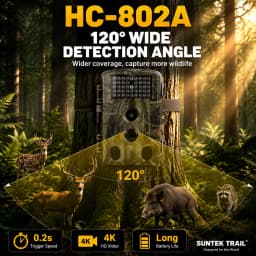 Wildlife Trail Camera 1080P Night Vision 20M Infrared High Definition Wireless Hunting Camera with Tracking Function HC802A