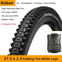 Continental Ruban Mountain Bike Tyre 29x2.10 29x2.30 Pure Grip Compound Shield Wall System E25 Tubeless Ready Folding Tire