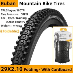 Continental Ruban Mountain Bike Tyre 29x2.10 29x2.30 Pure Grip Compound Shield Wall System E25 Tubeless Ready Folding Tire