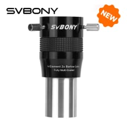 Svbony SV216 1.25" 2X/3X 4-Element Barlow Lens for Imaging Visual Applications Astronomy Telescope Accessory