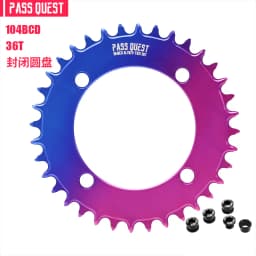 Colorful Closed Disc 104 BCD Round Mountain Bikes ChainWheel Chainrings Crankset 34T 36T 38T 40T 42T 44T 46T 48T