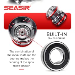 SEASIR OER Ultra Light Long Throw Aluminum Shallow Spool Spinning Fishing Reel Max Drag 12kg Freshwater Saltwater Fishing Tackle