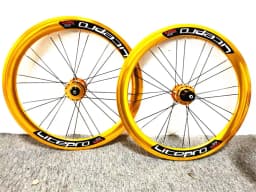 Litepro S42 AERO Folding Bike 20 Inch 406/451 V Disc Brake 11 Speed Wheelset 4 Sealed Bearing Alloy Wheels BMX Bicycle Rims