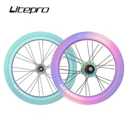 Litepro S42 AERO Folding Bike 20 Inch 406/451 V Disc Brake 11 Speed Wheelset 4 Sealed Bearing Alloy Wheels BMX Bicycle Rims