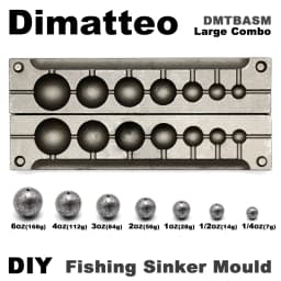 Dimatteo DIY Fishing Ball Sinker Mould DMTBASM/Large Combo Ball Sinker 7g 14g 28g 56g 84g 112g 168g 7 Cavities