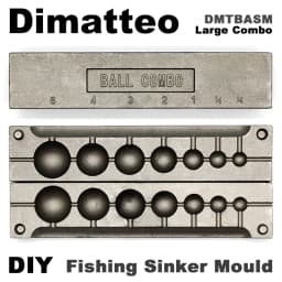 Dimatteo DIY Fishing Ball Sinker Mould DMTBASM/Large Combo Ball Sinker 7g 14g 28g 56g 84g 112g 168g 7 Cavities