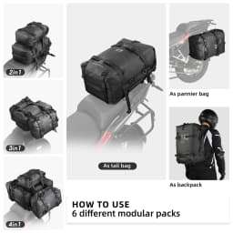 Rhinowalk Motorcycle Travel Bag Waterproof Motorbike Side Bag 30L Motor Saddle Pannier Bag Traveling Bags For Motor Bike