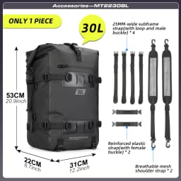 Rhinowalk Motorcycle Travel Bag Waterproof Motorbike Side Bag 30L Motor Saddle Pannier Bag Traveling Bags For Motor Bike
