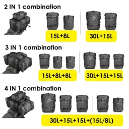 Rhinowalk Motorcycle Travel Bag Waterproof Motorbike Side Bag 30L Motor Saddle Pannier Bag Traveling Bags For Motor Bike