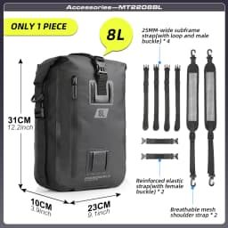 Rhinowalk Motorcycle Travel Bag Waterproof Motorbike Side Bag 30L Motor Saddle Pannier Bag Traveling Bags For Motor Bike