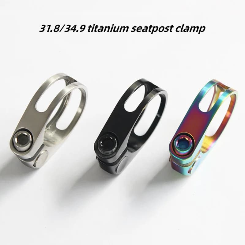 Bicycle seat clamp titanium 31.8/34.9mm ultra-light lock on seatpost clip