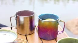 Boundless Voyage 450ml Outdoor Camping Titanium Mug Colorful Tea Coffee Cup with Lid Travel Drinkware Single Layer Mug