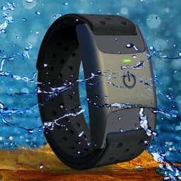 FITCENT ANT + Bluetooth 5.0 Heart Rate Monitor Armband, Rechargeable Optical HR Sensor for Polar Wahoo Garmin Bike Computer