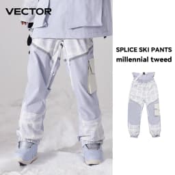 Winter Ski Pants Man Women Outdoor High Quality Windproof Waterproof Warm Snow Trousers Winter Ski Snowboarding Pants Splicing