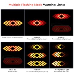 Ulip Turn Tail Light Parts For Electric Scooter/Bicycles/E-bikes Adjustable Rear Fender USB Rechargeable Turn Signal Accessories