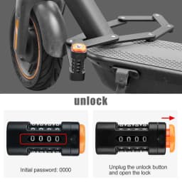 Foldable Lock Anti-theft Electric Scooter Chain Cable Padlock for NinebotG30 G30D F20 F30 F40 D38E Safety Portable Security Lock