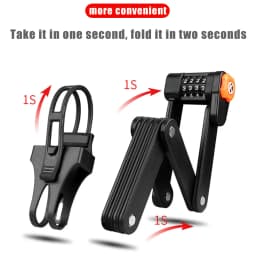 Foldable Lock Anti-theft Electric Scooter Chain Cable Padlock for NinebotG30 G30D F20 F30 F40 D38E Safety Portable Security Lock