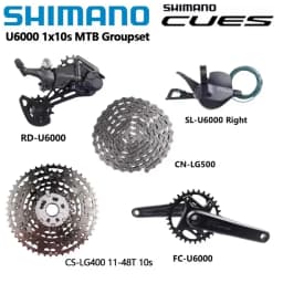 Shimano CUES U6000 Set SL-U6000 1x10s Right RD-U6000 FC-U6000 170mm 175mm LG300 11-48T CN-LG500 For Mountain Bike Original Kit