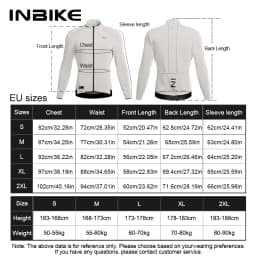 INBIKE Men's Cycling Jersey Winter Thermal Long Sleeve Fleece MTB Cycling Jacket Bicycle Top Bike Clothing with 3 Rear Pockets
