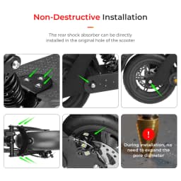 For Xiaomi M365 Pro Pro2 1S Electric Scooter Upgraded Rear Suspension Kit Rear Shock Absorber Shock Absorption Accessories Parts