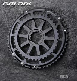GOLDIX Road Bike Chainring 50-34T 52-36T 53-39T 10 11 12 Speed Double Chainwheel for SR Direct Mount 3-Bolt Crankset