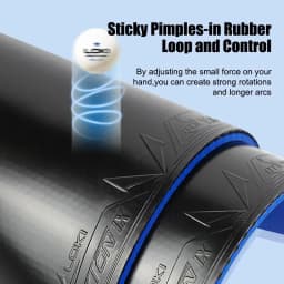 LOKI-RXTON 9 Table Tennis Rubber, Pips-in Super Sticky Ping Pong Rubber, Internal Energy, Blue Cake Sponge, Fast Attack and Arc