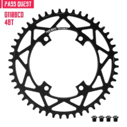 PASS QUEST 110BCD Chainring 4-Bolt GRX Round/Oval 36T-52T Chain Wheel for SHIMANO GRX FC-RX810/FC-RX600 Crankset
