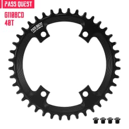 PASS QUEST 110BCD Chainring 4-Bolt GRX Round/Oval 36T-52T Chain Wheel for SHIMANO GRX FC-RX810/FC-RX600 Crankset