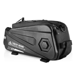 WEST BIKING Hard Shell Bicycle Trunk Bag Multifunctional Waterproof Bike Rear Seat Rack Bag Cycling Carrier Bag Bike Accessories