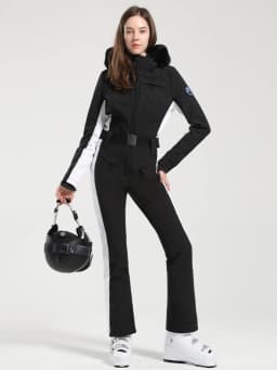 GSOU SNOW One-piece Ski Suit Women Thickening Snowboard Female Overalls Winter Windproof Waterproof Breathable Clothing Skiing
