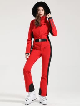 GSOU SNOW One-piece Ski Suit Women Thickening Snowboard Female Overalls Winter Windproof Waterproof Breathable Clothing Skiing