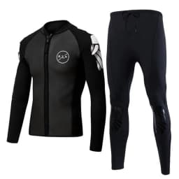 2mm Men's Two-piece Dive Clothes Camouflage Neoprene Jacket Long Sleeve Surfing Snorkeling Wetsuit Keep Warm Pants Split Suit