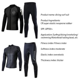 2mm Men's Two-piece Dive Clothes Camouflage Neoprene Jacket Long Sleeve Surfing Snorkeling Wetsuit Keep Warm Pants Split Suit