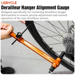 LEBYCLE Bicycle Derailleur Hanger Calibration Tool Bike Frame Tail Hook Straightener Tool Bike Derailleur Hanger Alignment Tool