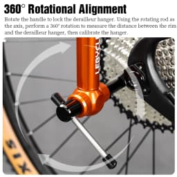 LEBYCLE Bicycle Derailleur Hanger Calibration Tool Bike Frame Tail Hook Straightener Tool Bike Derailleur Hanger Alignment Tool