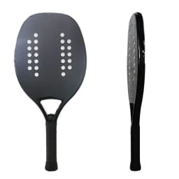 HOOWAN BLACKSHARK Beach Tennis Racket Carbon UD Graphite Rough Surface Soft White EVA Core Racket Beach Tennis 22MM