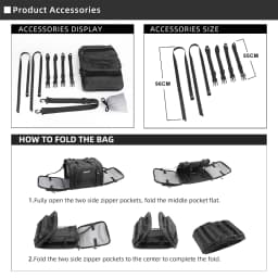 Rhinowalk Motorcycle Travel Luggage Bag Waterproof 19L-80L Expandable Big Capacity Motor Tail Bag Saddle Bag Pannier Rack